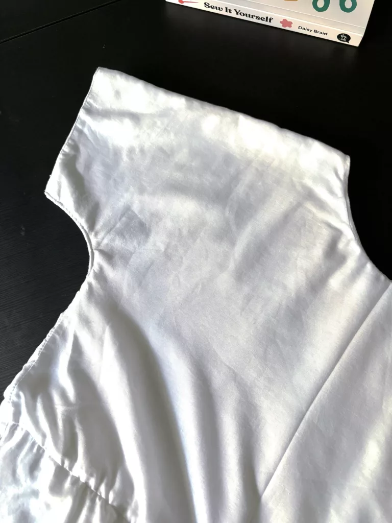 The inside of the trace dress showing neat finishes!